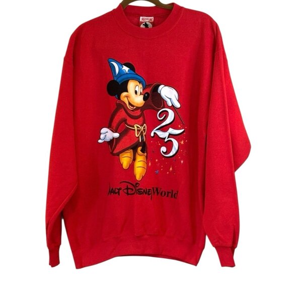 Vintage Mickey Mouse 25th Anniversary Walt Disney World Sweatshirt Men’s Size Lg - Picture 1 of 6